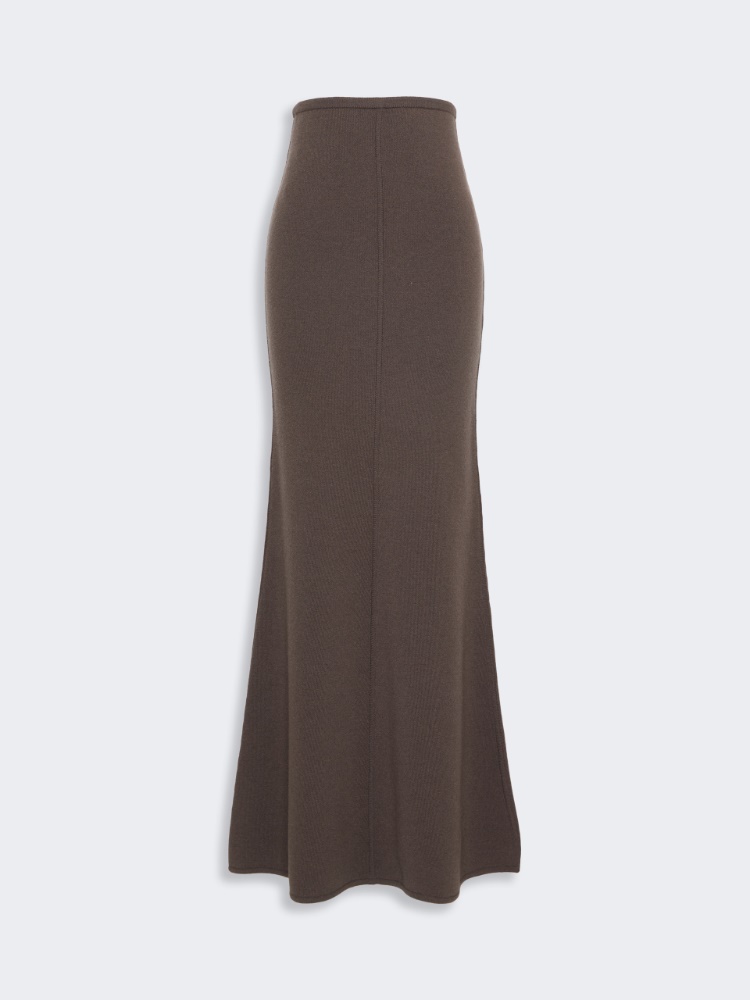 Wool and cashmere yarn skirt - MUD