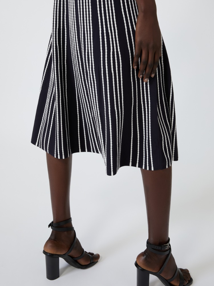 Sleeveless viscose yarn dress - ULTRAMARINE - 4