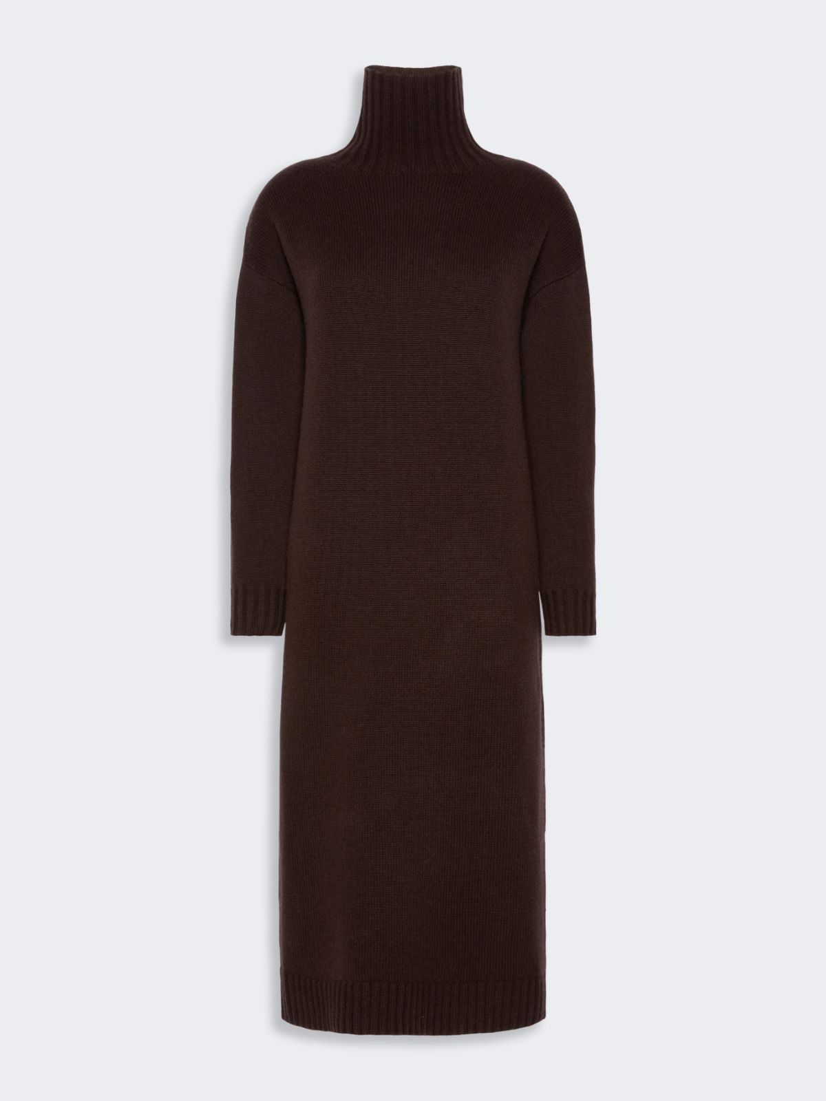 Wool and cashmere yarn dress - DARK BROWN - Max Mara - 6