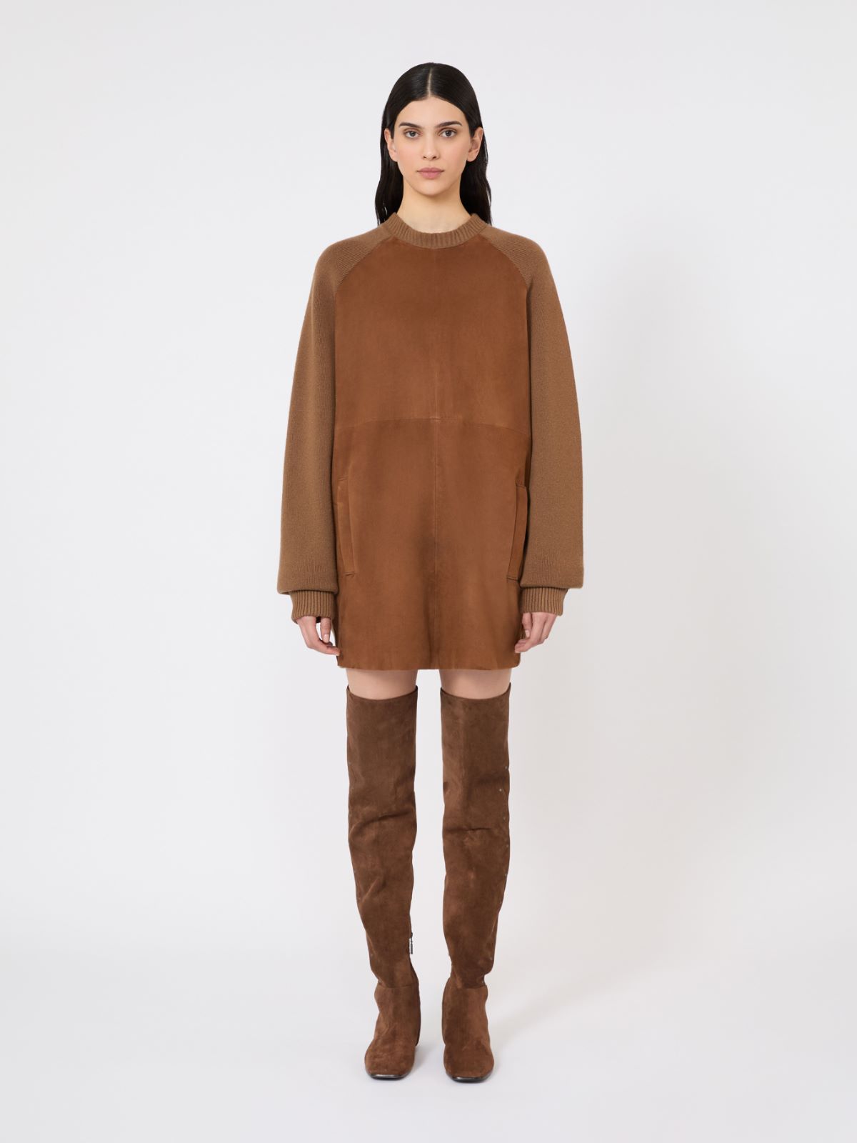 Short wool and cashmere dress - CAMEL - Max Mara - 2