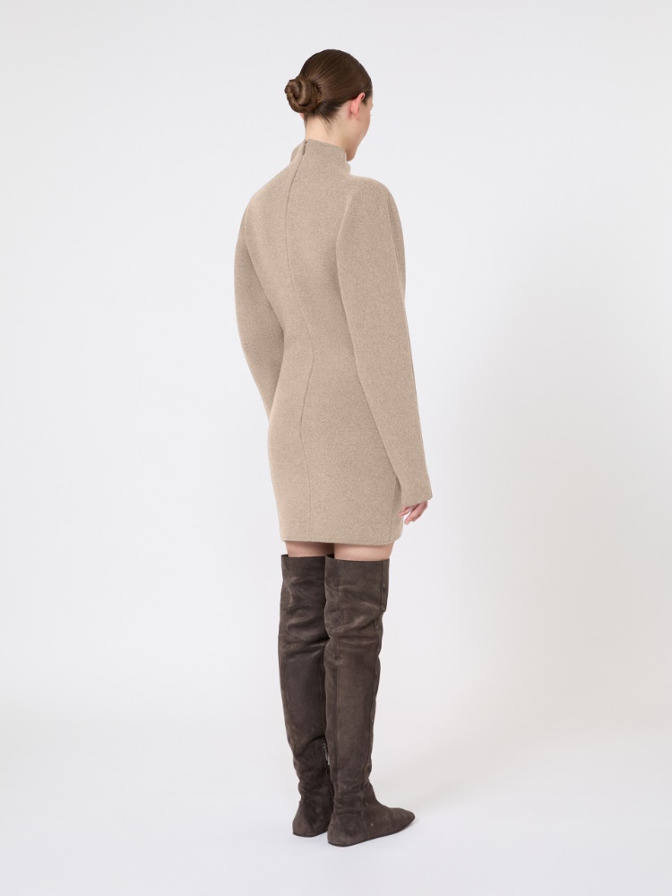 Short wool and cashmere yarn dress - BEIGE - Max Mara - 3