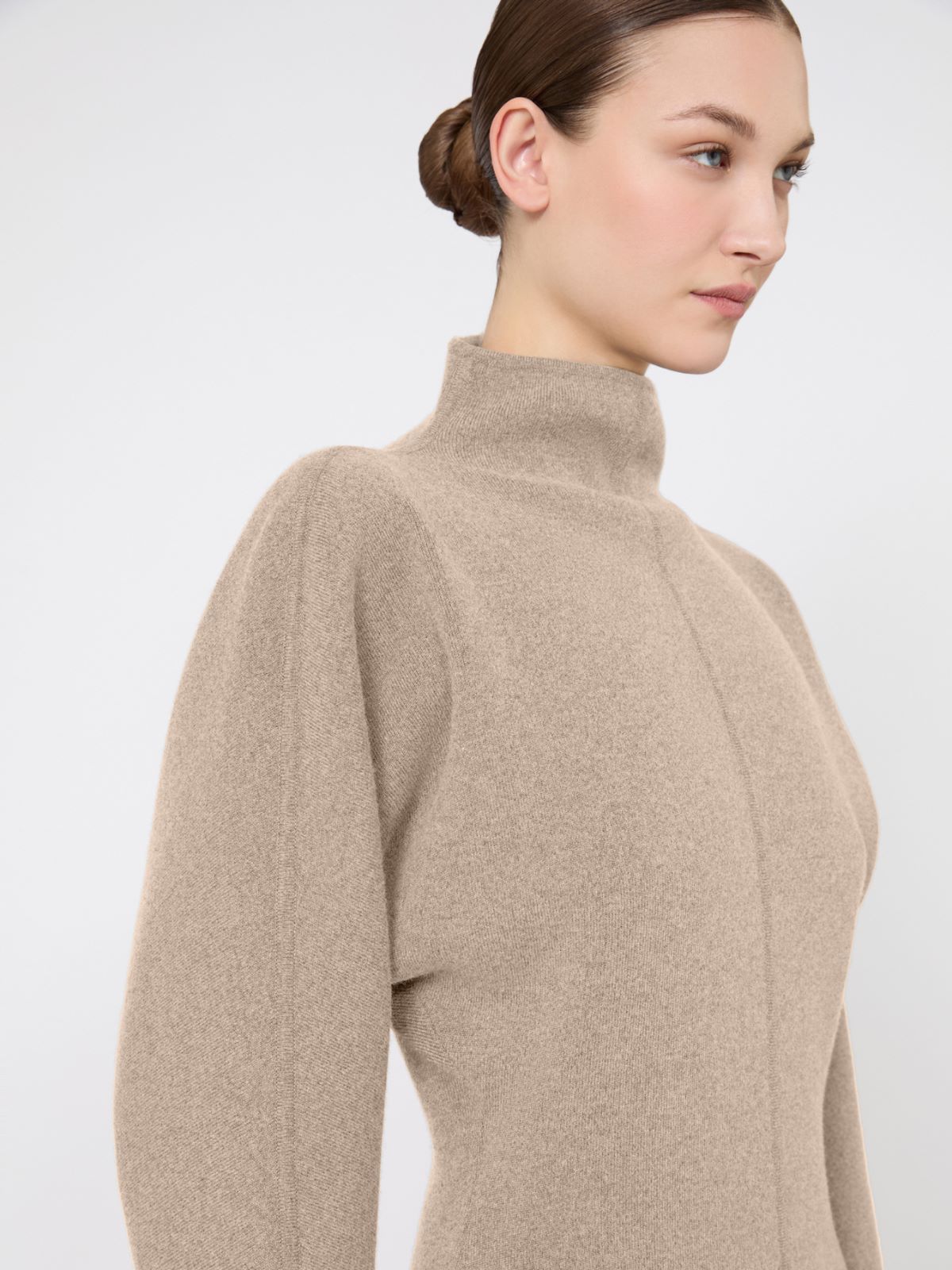 Short wool and cashmere yarn dress - BEIGE - Max Mara - 4