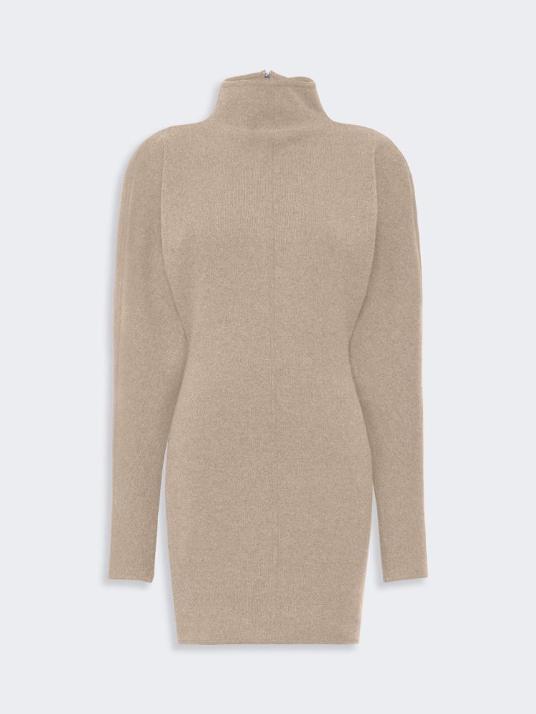 Short wool and cashmere yarn dress - BEIGE - Max Mara - 6