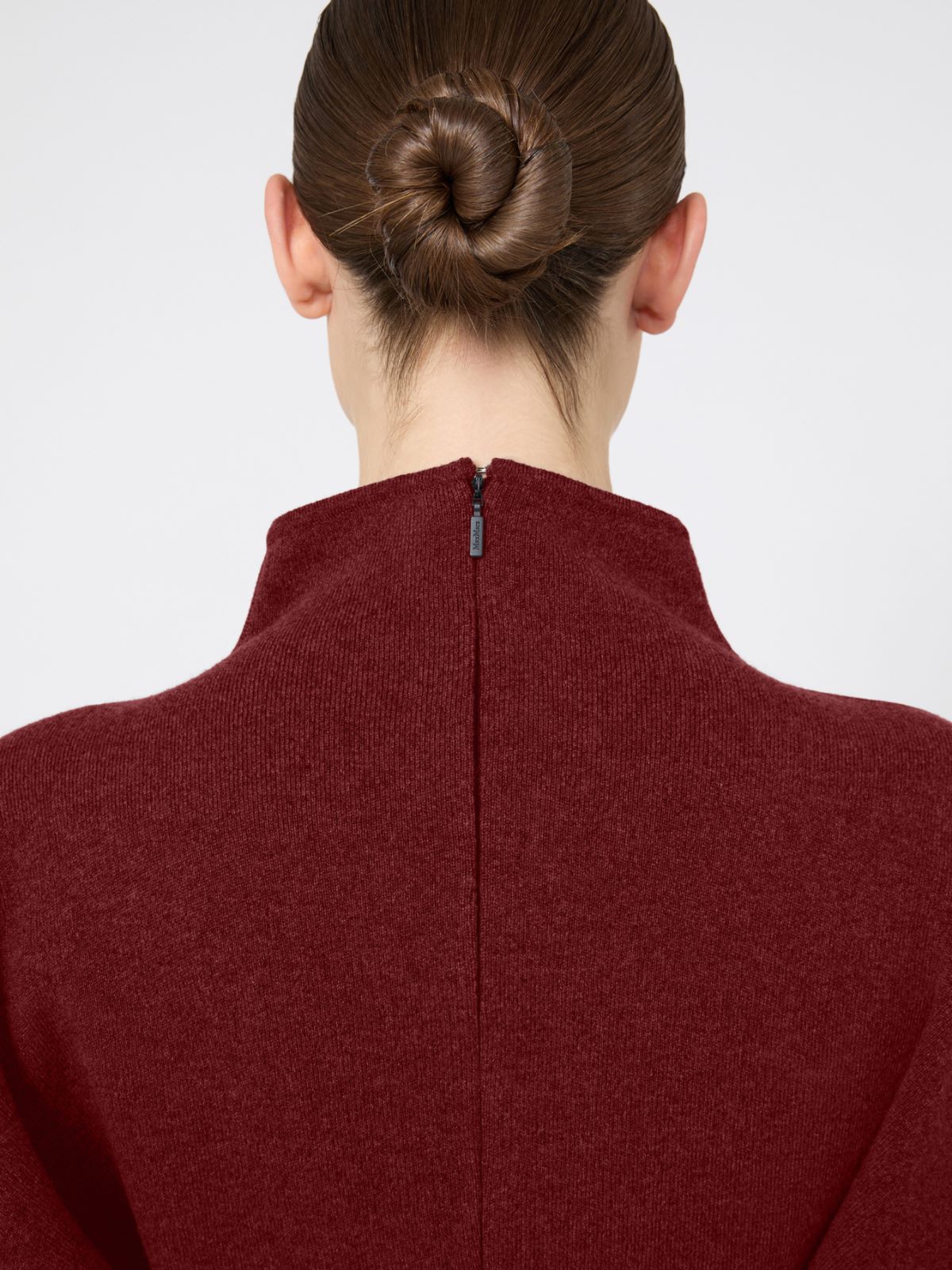 Short wool and cashmere yarn dress - BROWN BORDEAUX - Max Mara - 5