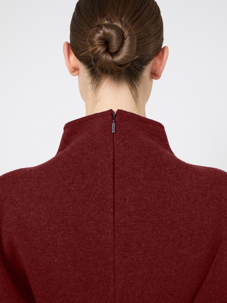 Short wool and cashmere yarn dress - BROWN BORDEAUX - Max Mara - 5