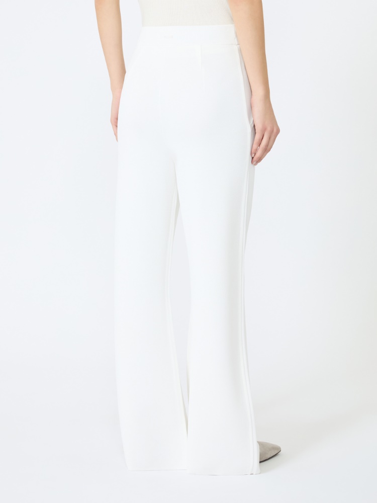 Viscose crepe trousers - WHITE - 3