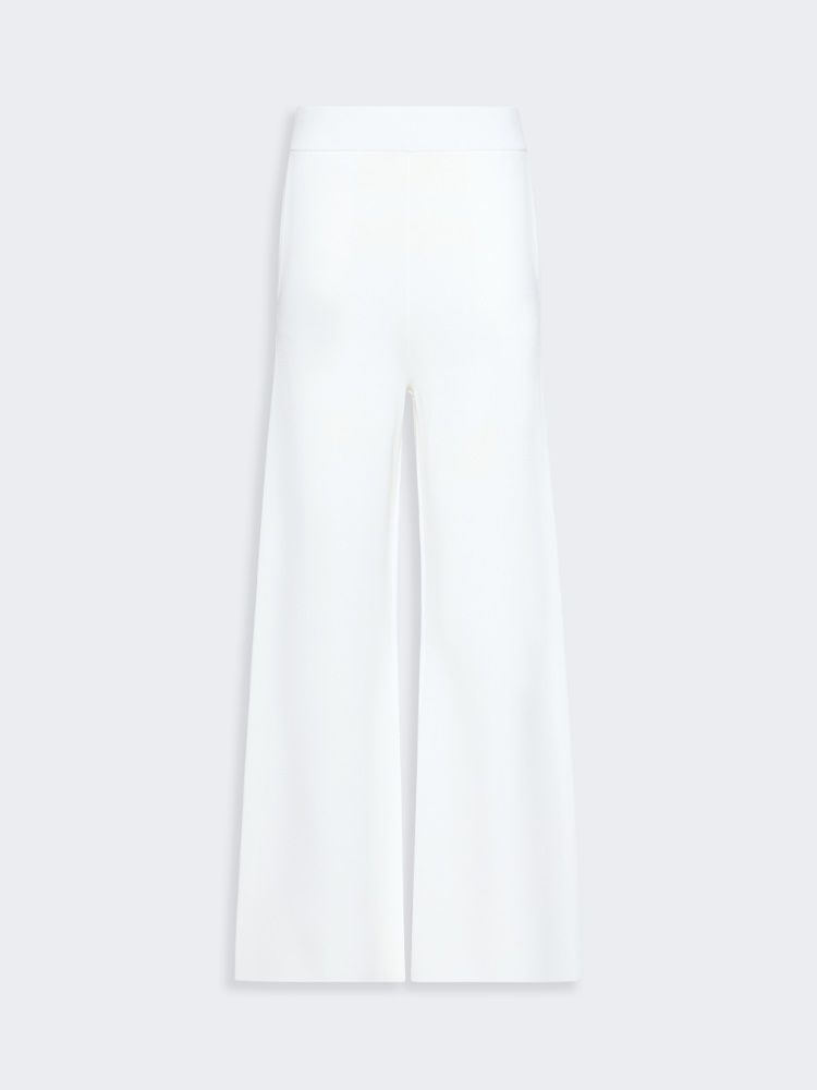 Viscose crepe trousers - WHITE