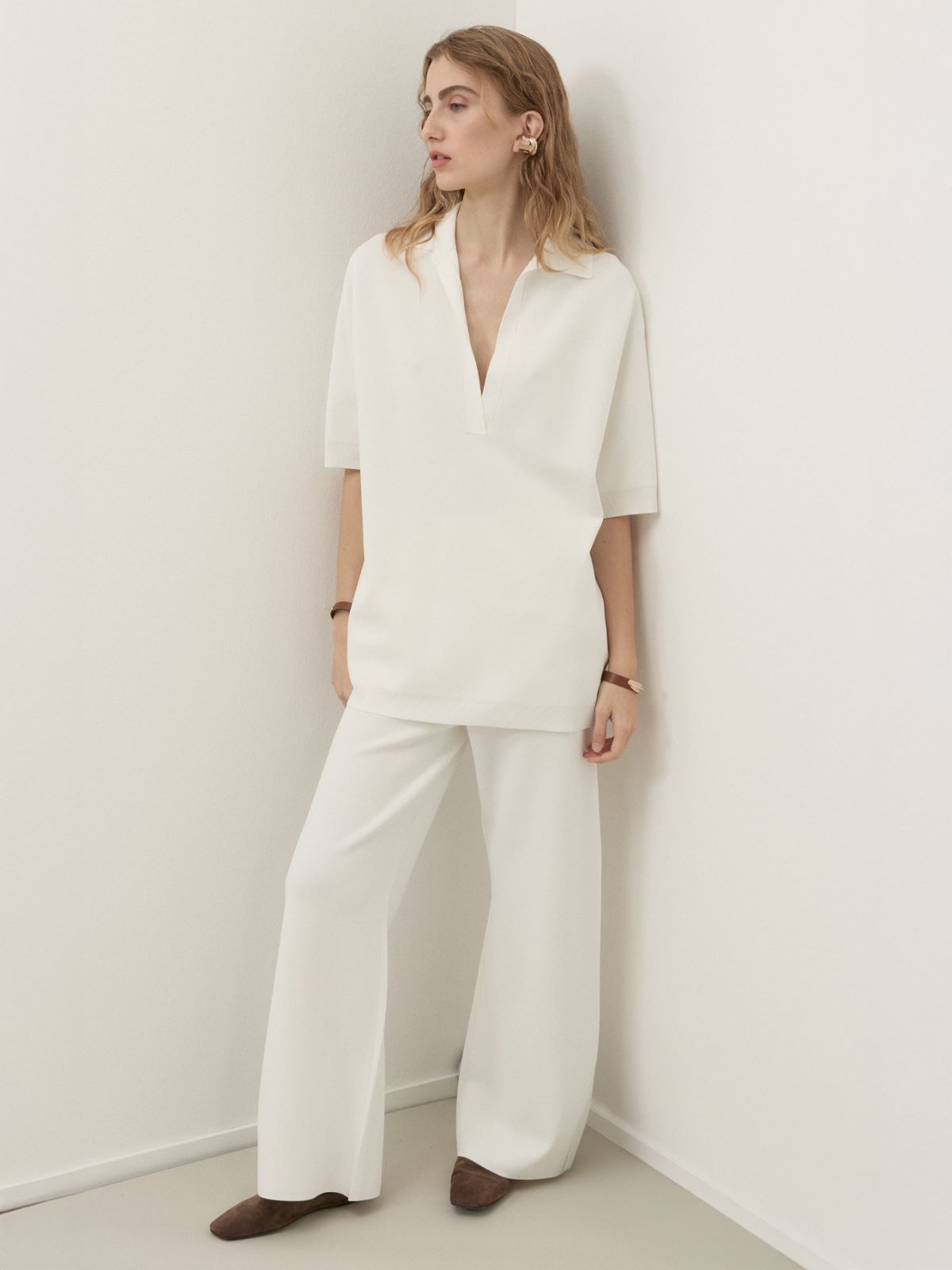 Viscose crepe trousers + WHITE - Max Mara