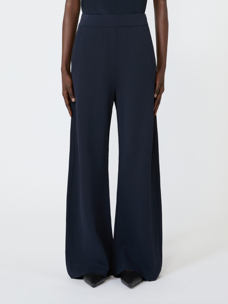 Viscose crepe trousers - ULTRAMARINE - 2