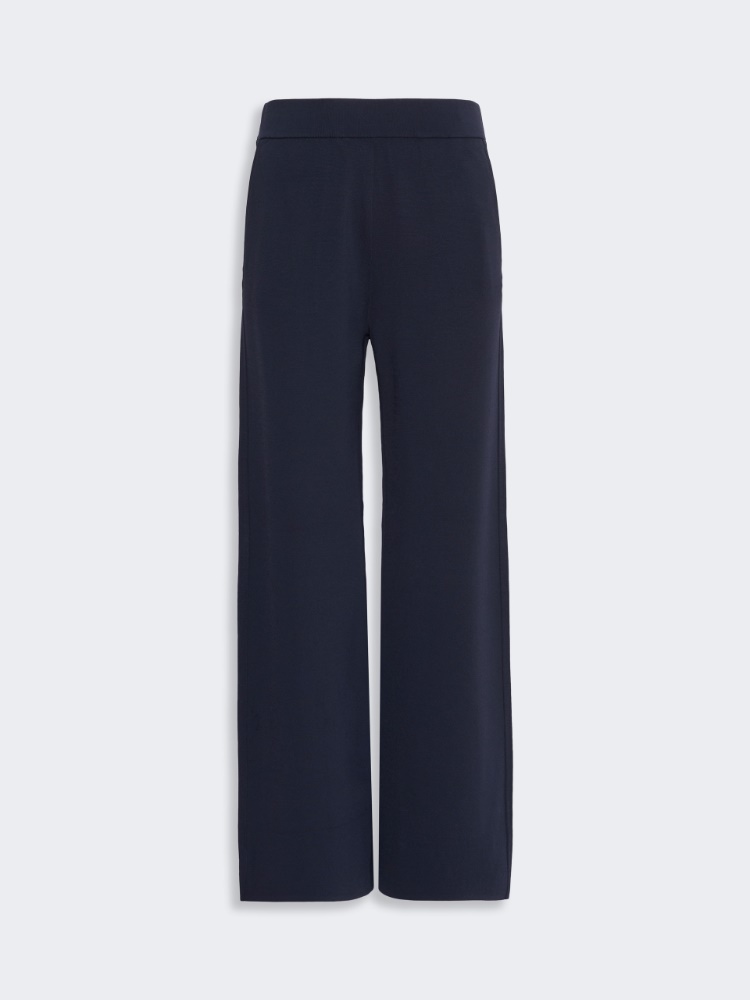 Viscose crepe trousers - ULTRAMARINE - 5