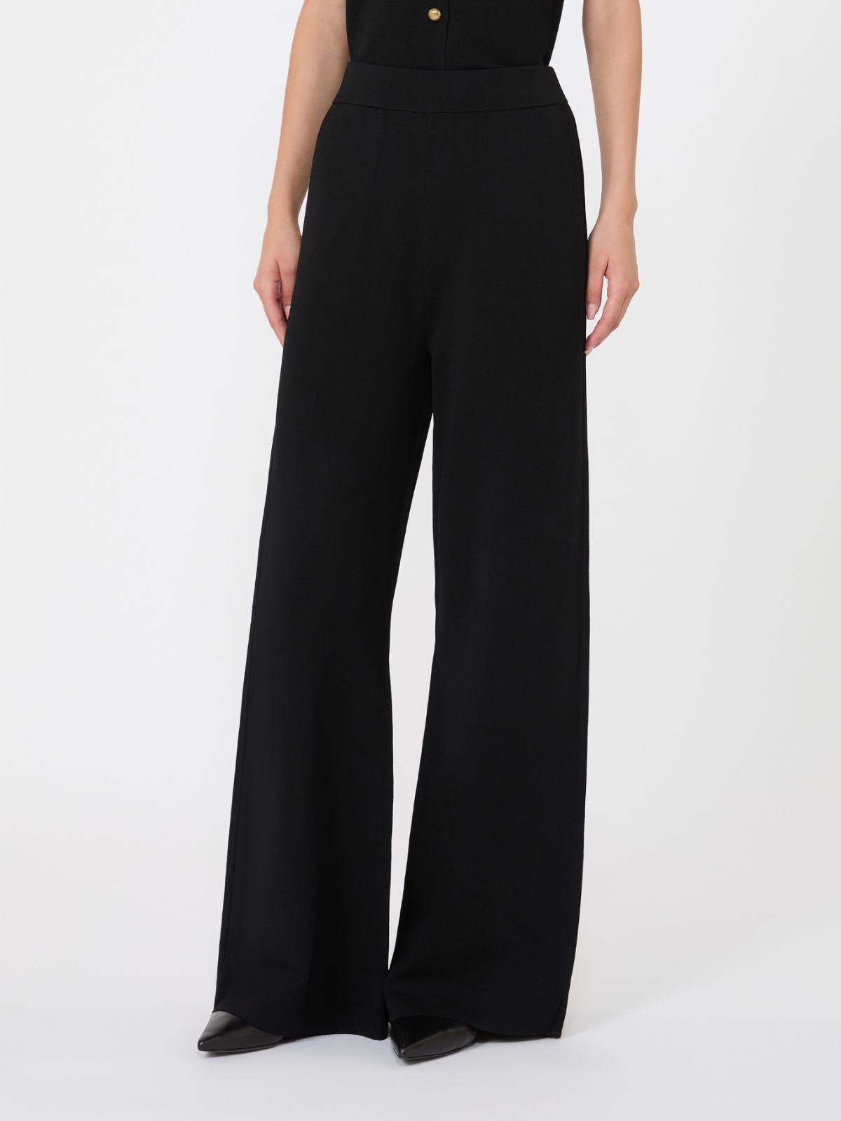 Viscose crepe trousers - BLACK - Max Mara - 2