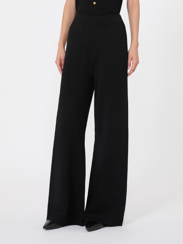 Viscose crepe trousers - BLACK - Max Mara - 2