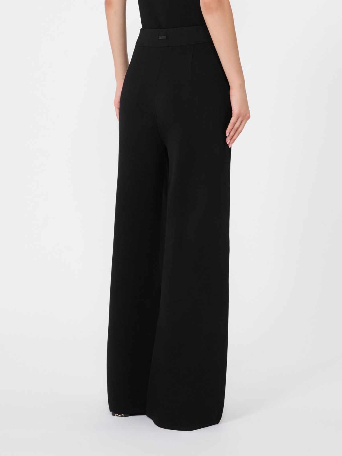 Viscose crepe trousers - BLACK - Max Mara - 3