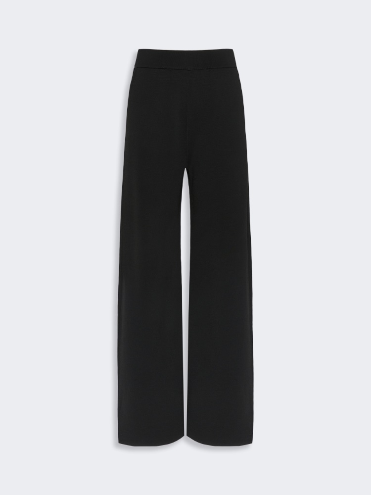 Viscose crepe trousers - BLACK - Max Mara - 5