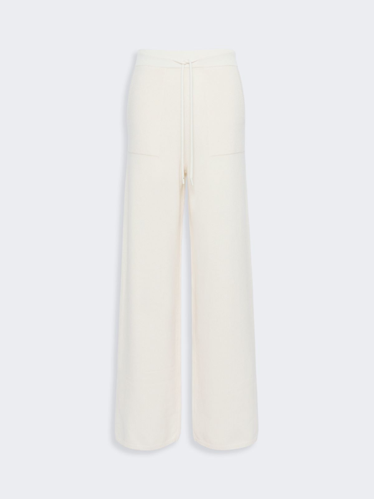 Wide cashmere yarn trousers - BLANC - Max Mara - 6
