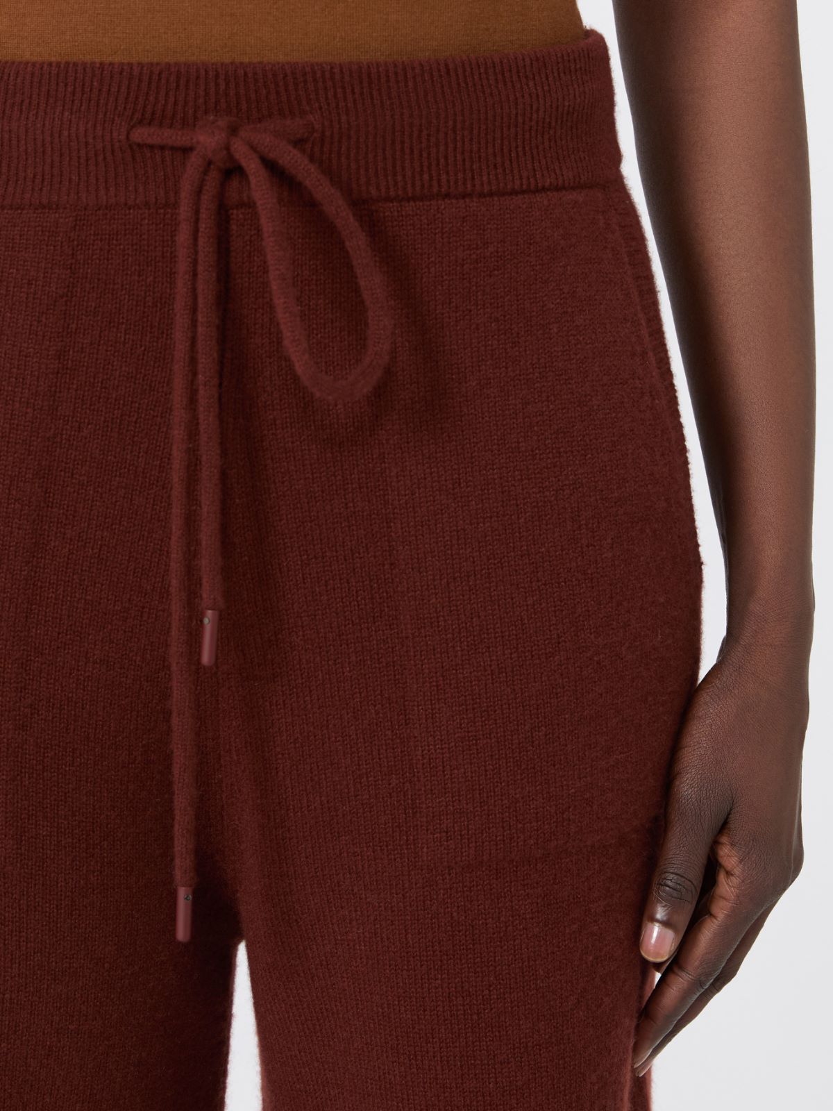 Wide cashmere yarn trousers - RUST - Max Mara - 4