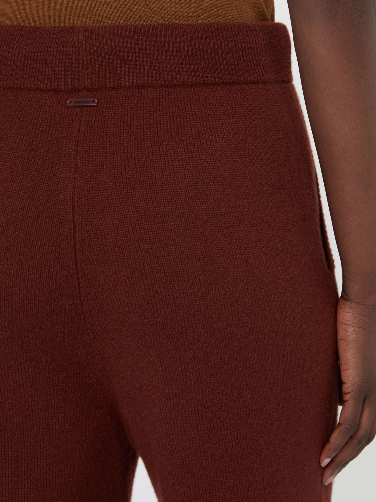 Wide cashmere yarn trousers - RUST - Max Mara - 5