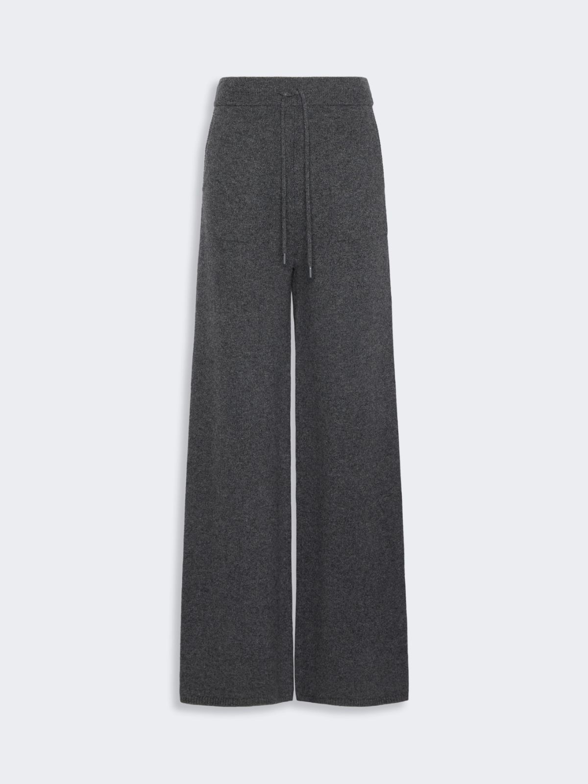 Wide cashmere yarn trousers - DARK GREY - Max Mara - 6
