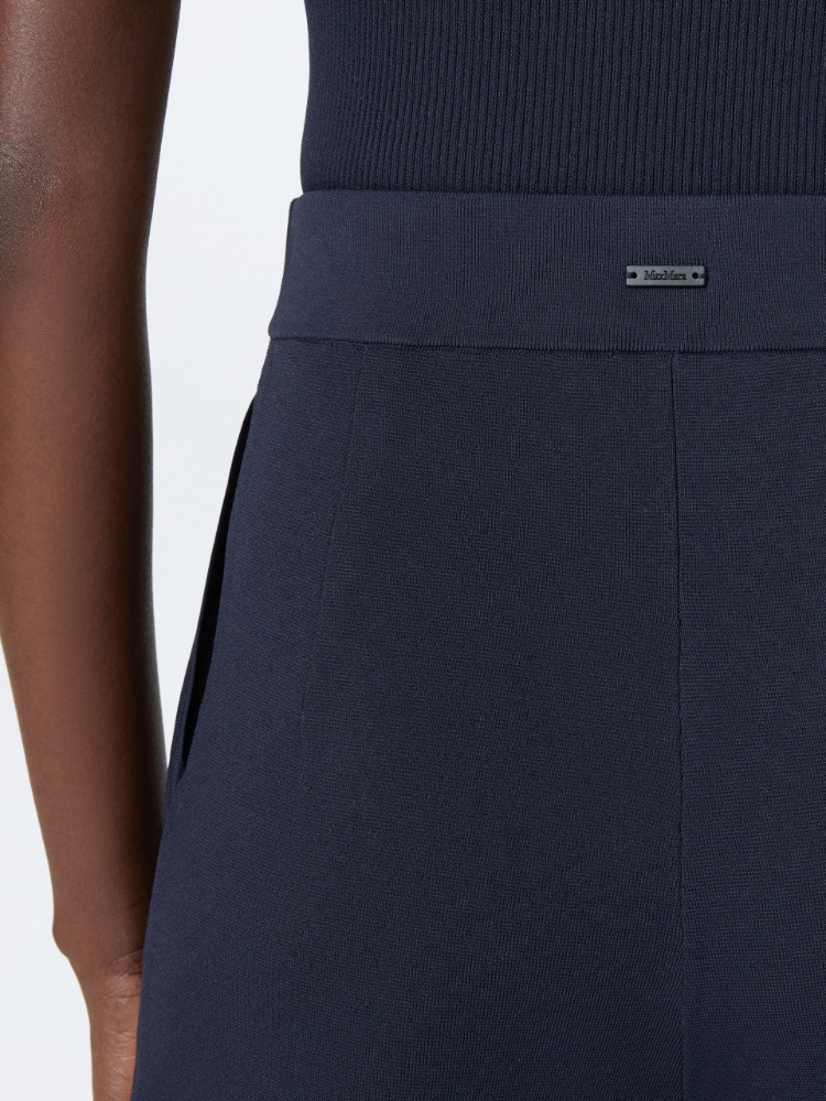Crepe yarn shorts - ULTRAMARINE - 5