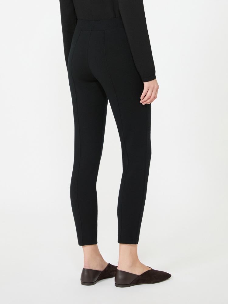 Wool knit trousers - BLACK - Max Mara - 3