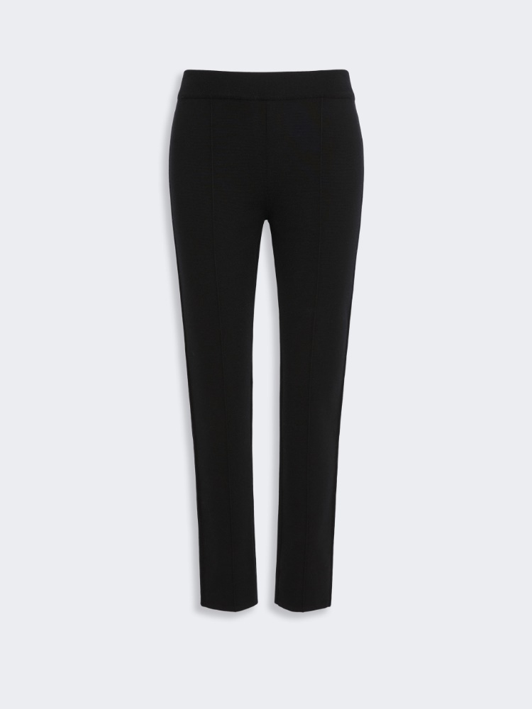 Wool knit trousers - BLACK - Max Mara - 4