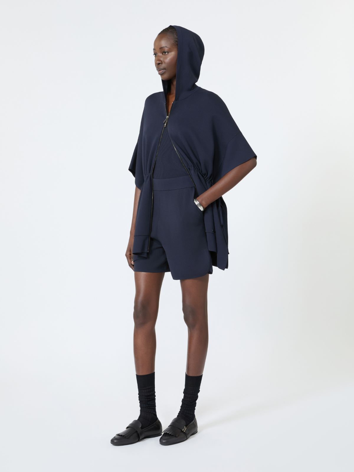 Loose, viscose crêpe cardigan + ULTRAMARINE - Max Mara