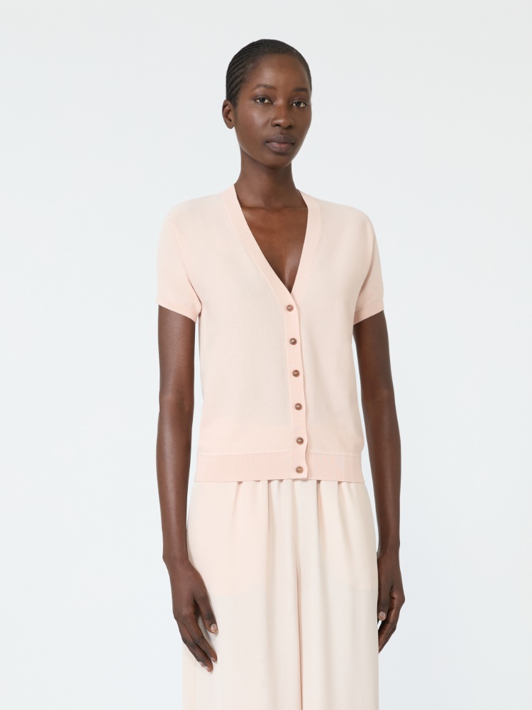 Viscose crepe cardigan - PINK - 2