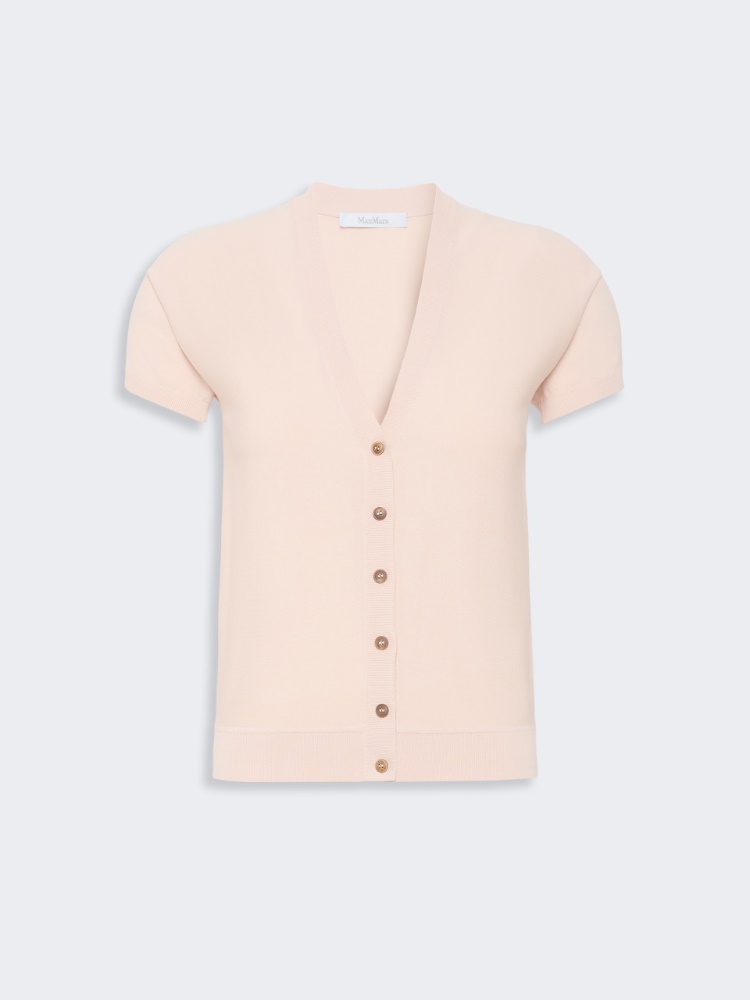Viscose crepe cardigan - PINK - 5