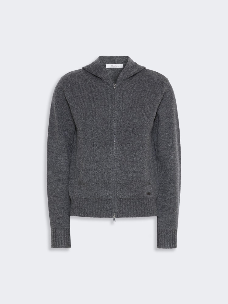 Slim-fit cashmere yarn sweater - DARK GREY