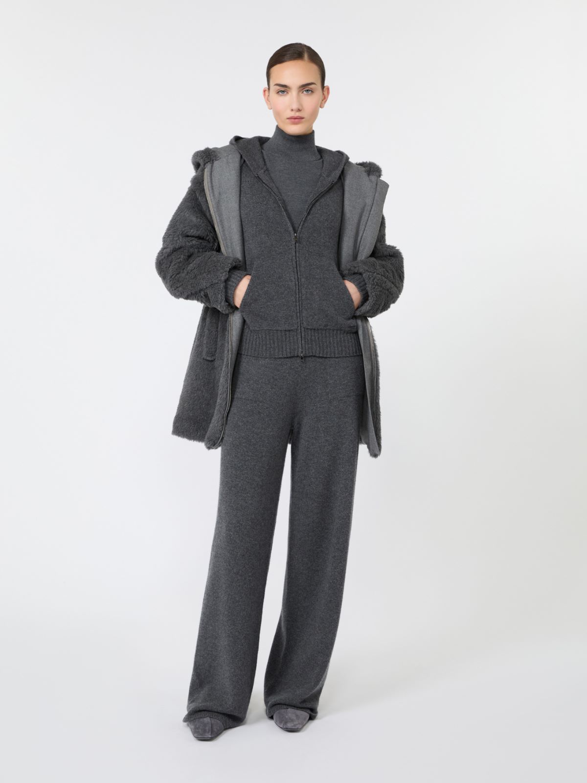 Slim-fit cashmere yarn sweater - DARK GREY - Max Mara