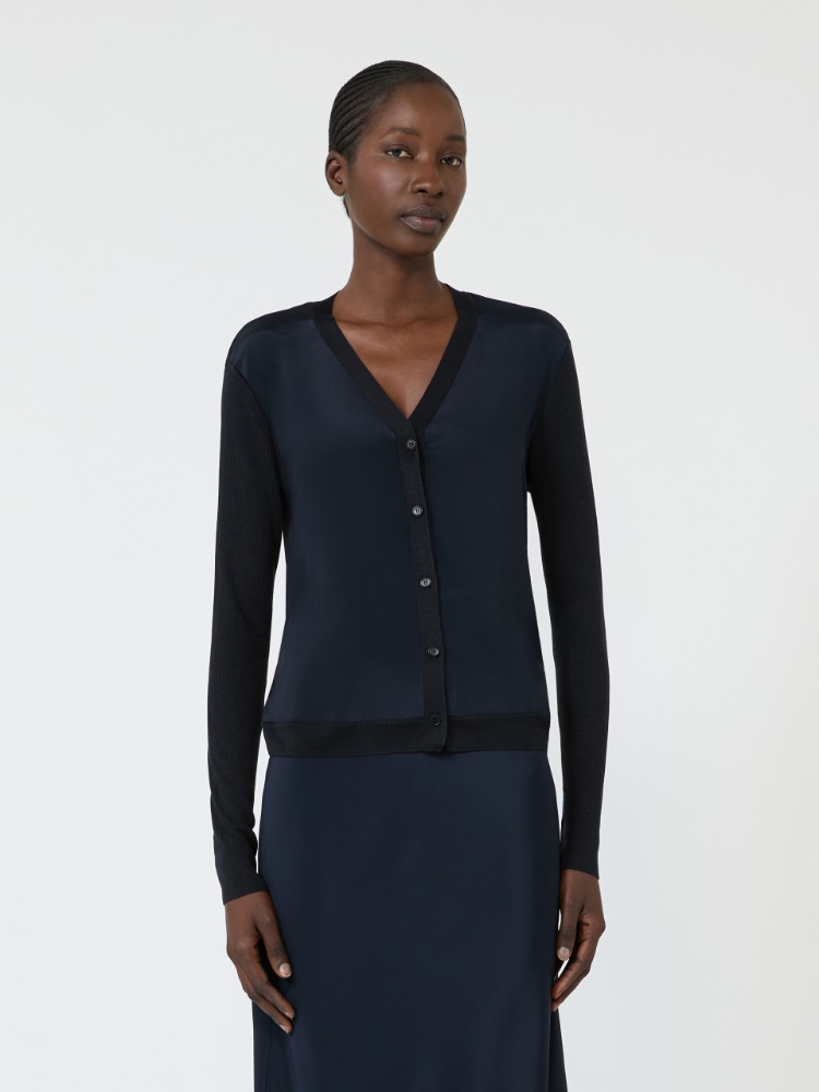 Cashmere and silk cardigan - ULTRAMARINE - 2