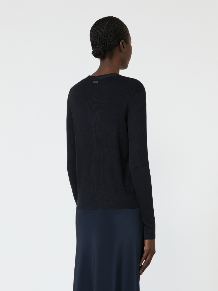 Cashmere and silk cardigan - ULTRAMARINE - 3