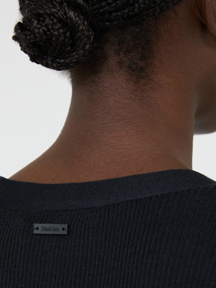 Cashmere and silk cardigan - ULTRAMARINE - 4