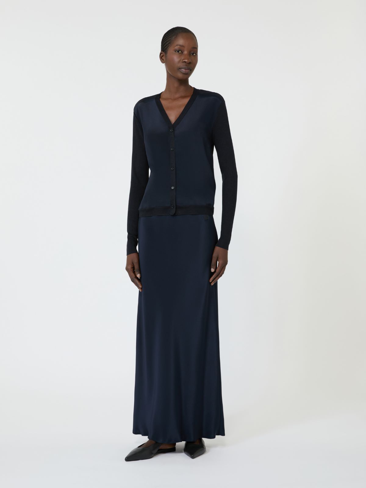 Cashmere and silk cardigan - ULTRAMARINE