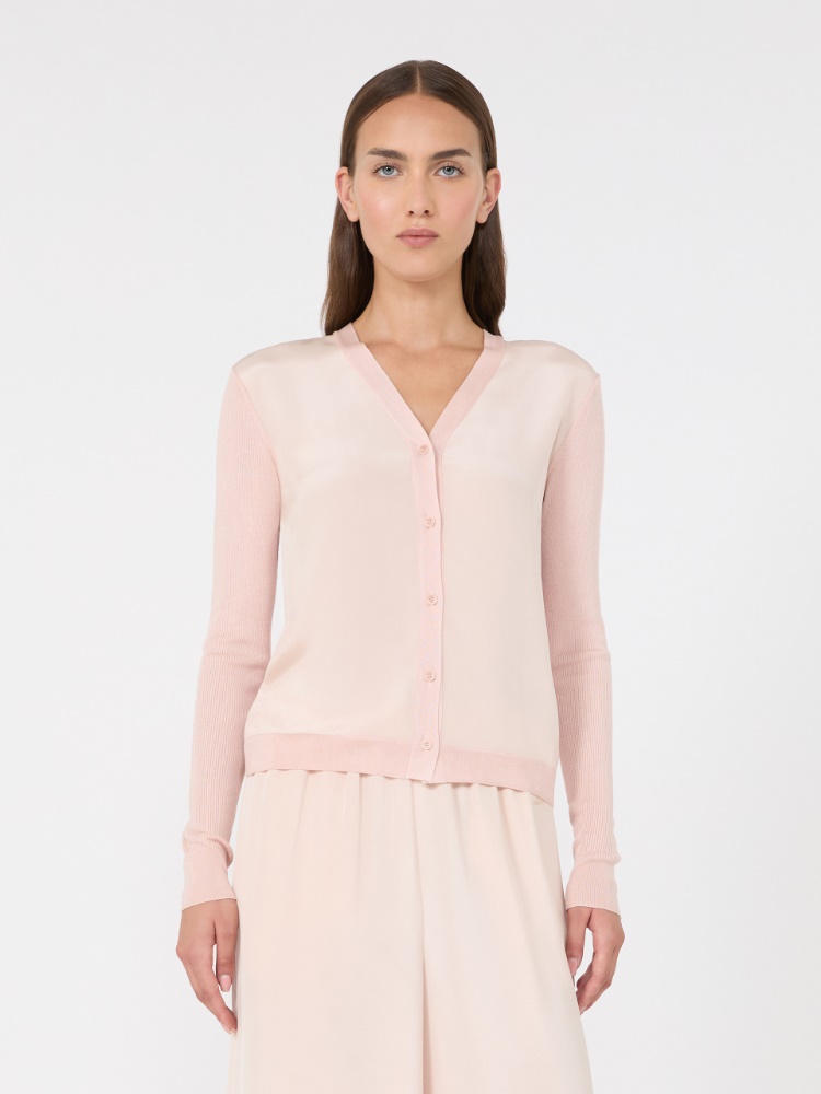 Cashmere and silk cardigan - PINK - Max Mara - 2