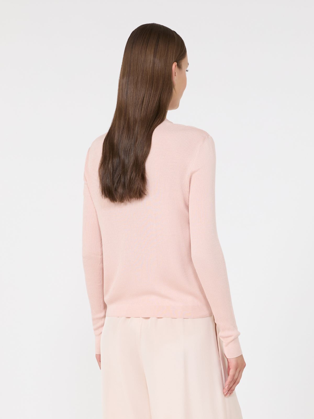 Cashmere and silk cardigan - PINK - Max Mara - 3