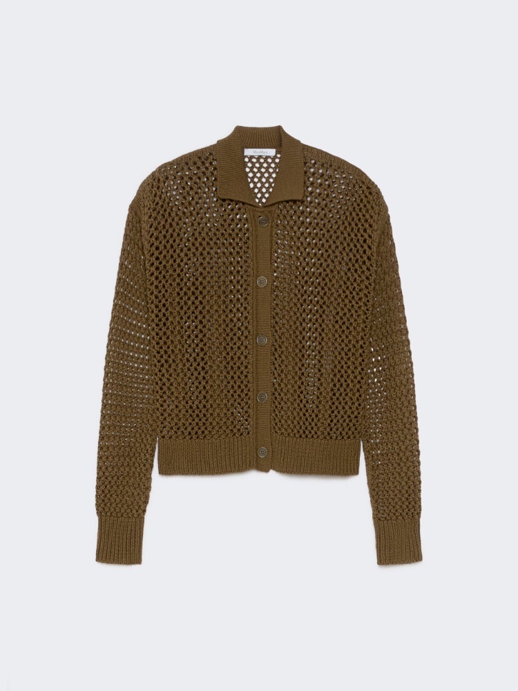 Cotton cordonnet cardigan - KAKI