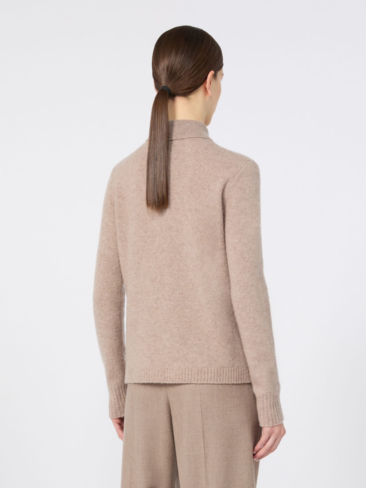 Cashmere yarn shirt-cut cardigan - SAND - Max Mara - 3