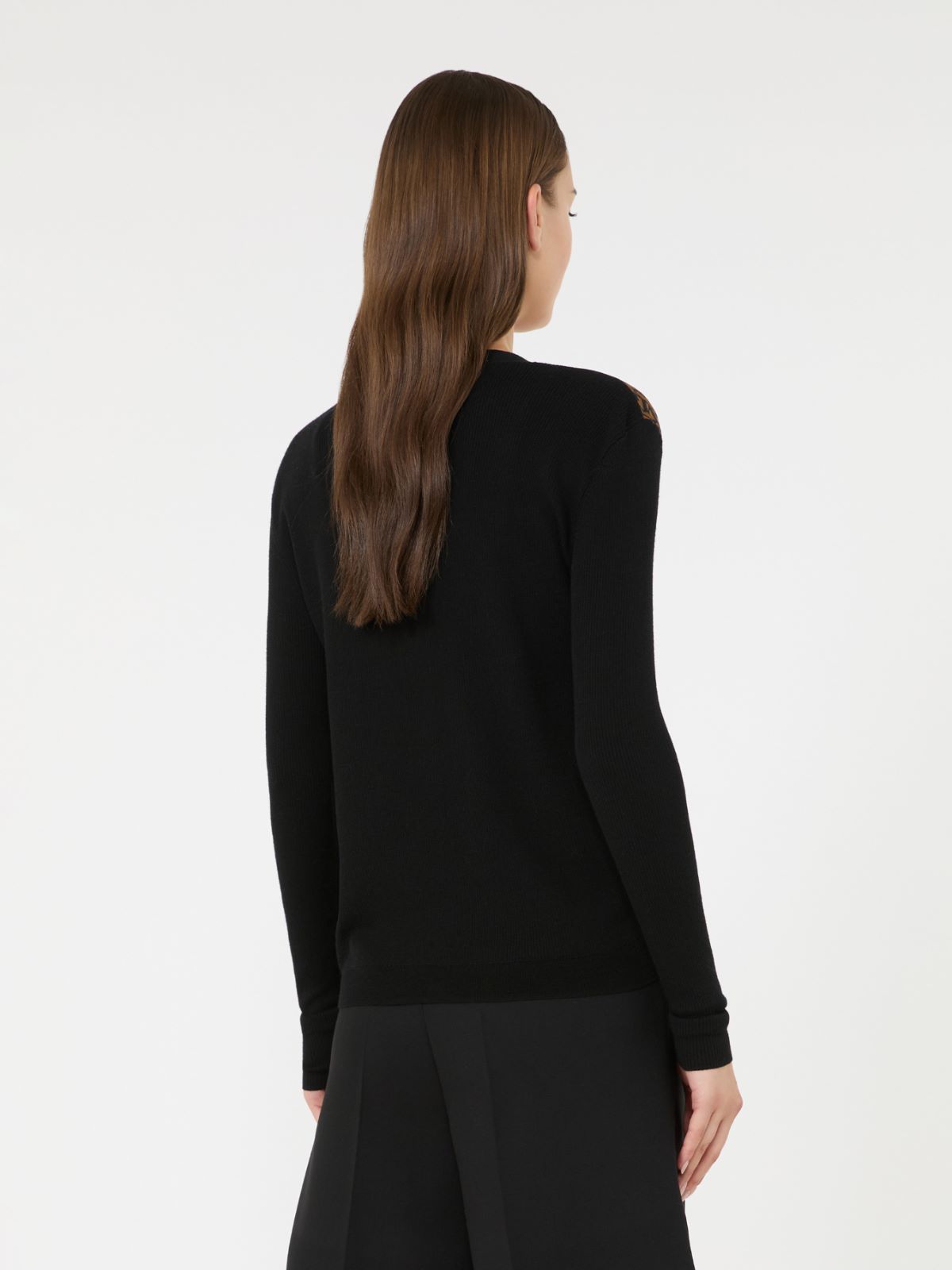 리브라 버진울 가디건 - BLACK - Max Mara - 3