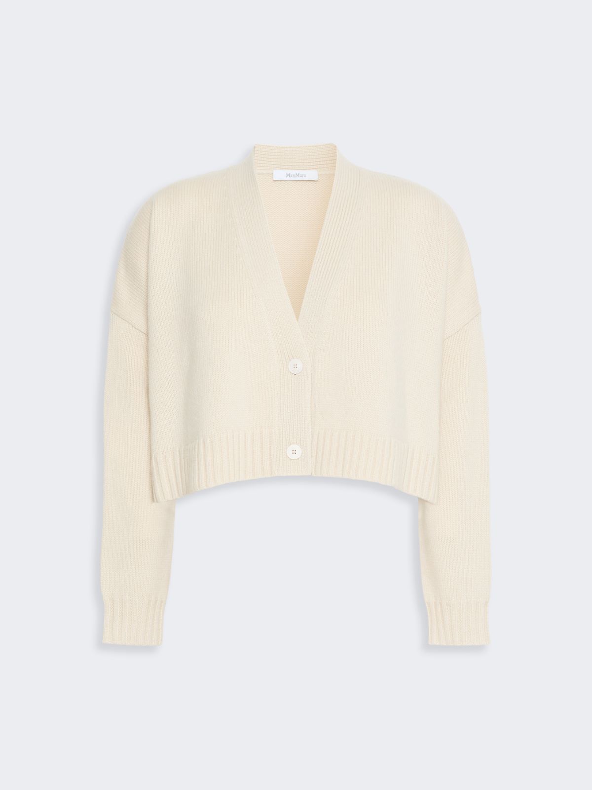 Wool and cashmere boxy cardigan - BEIGE - Max Mara - 4