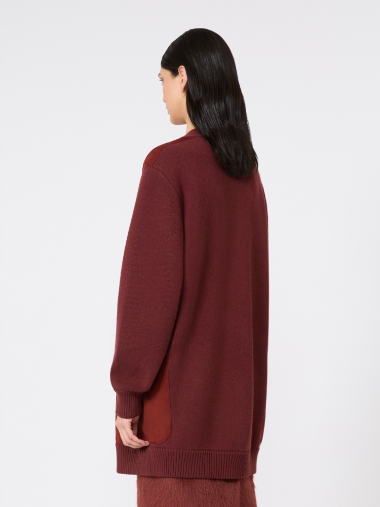 Wool and cashmere cardigan - BROWN BORDEAUX - Max Mara - 3