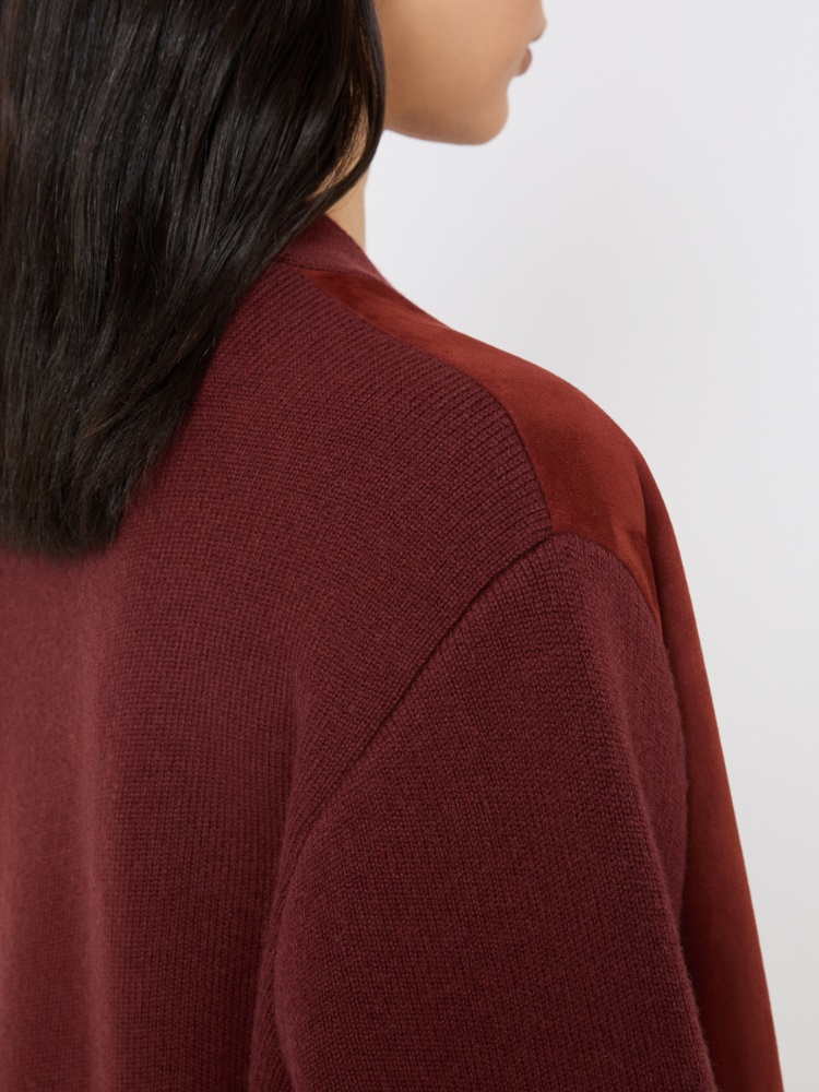 Wool and cashmere cardigan - BROWN BORDEAUX - Max Mara - 5
