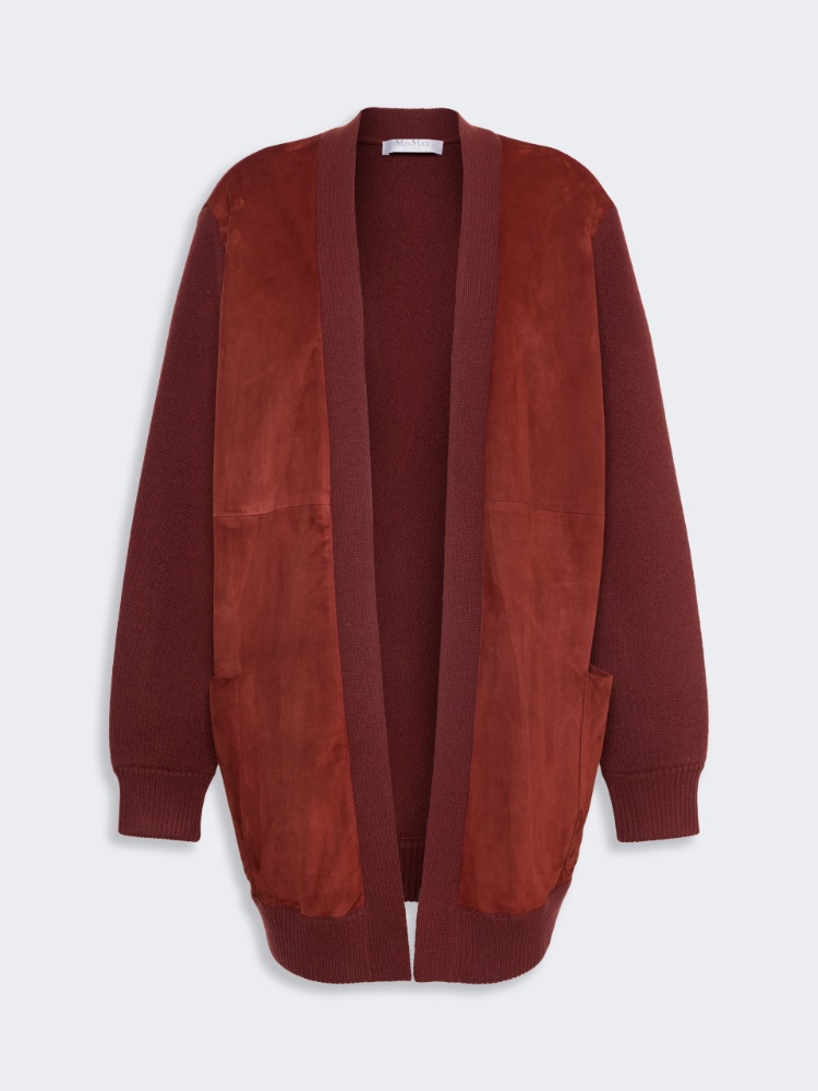 Wool and cashmere cardigan - BROWN BORDEAUX - Max Mara - 6