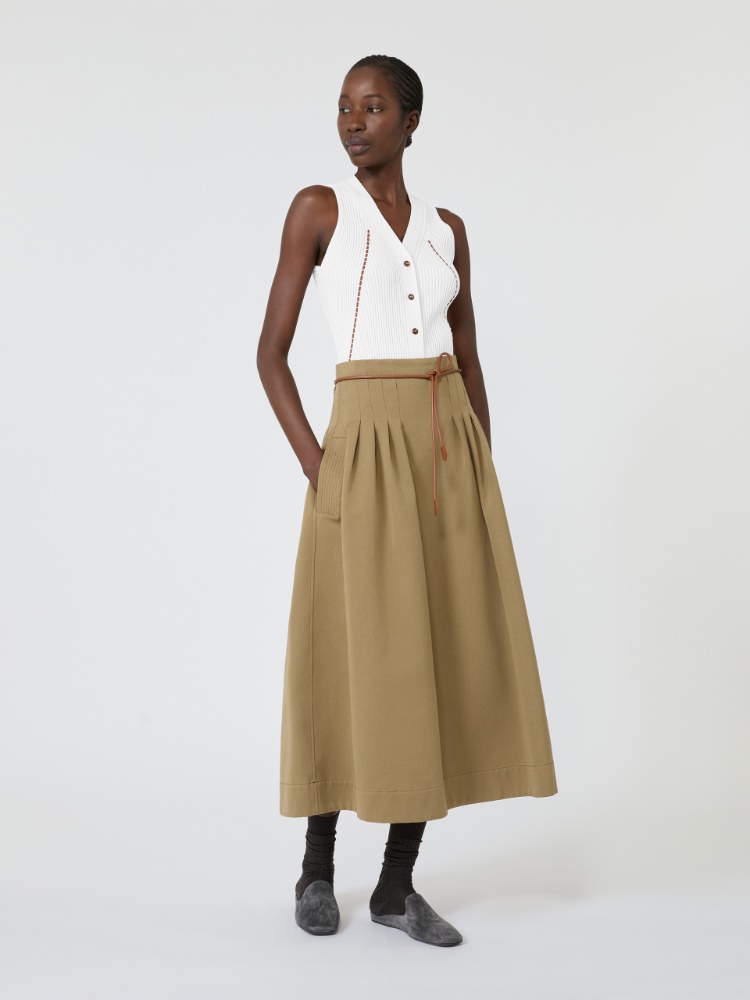 Weste aus Baumwolle und Viskose + WEISS - Max Mara