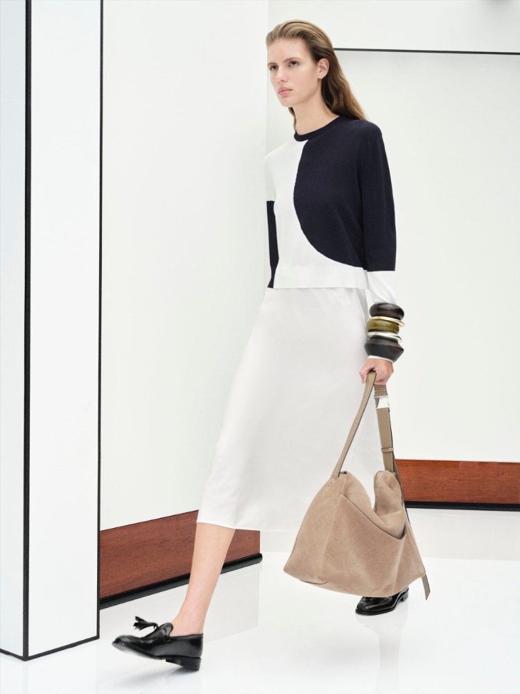 Slim-fit viscose crepe sweater + WHITE - Max Mara