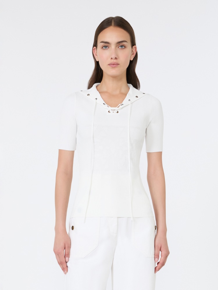 코르테 비스코스 스웨터 - WHITE - Max Mara - 2