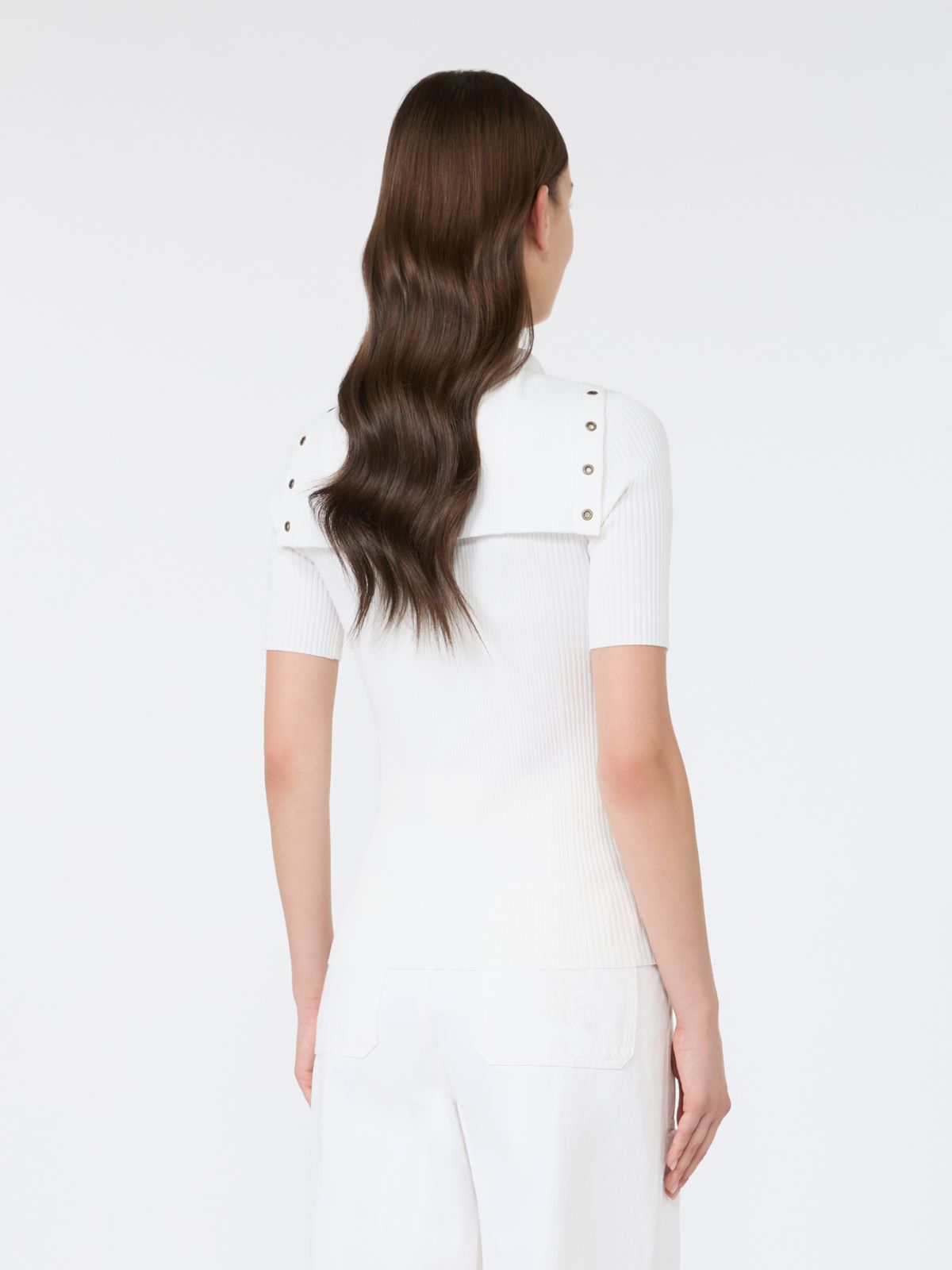 코르테 비스코스 스웨터 - WHITE - Max Mara - 3
