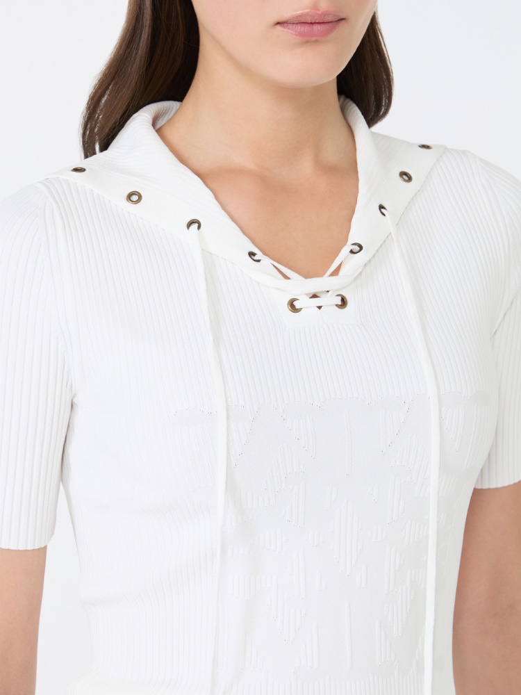 코르테 비스코스 스웨터 - WHITE - Max Mara - 4