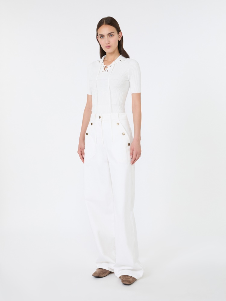 코르테 비스코스 스웨터 - WHITE - Max Mara