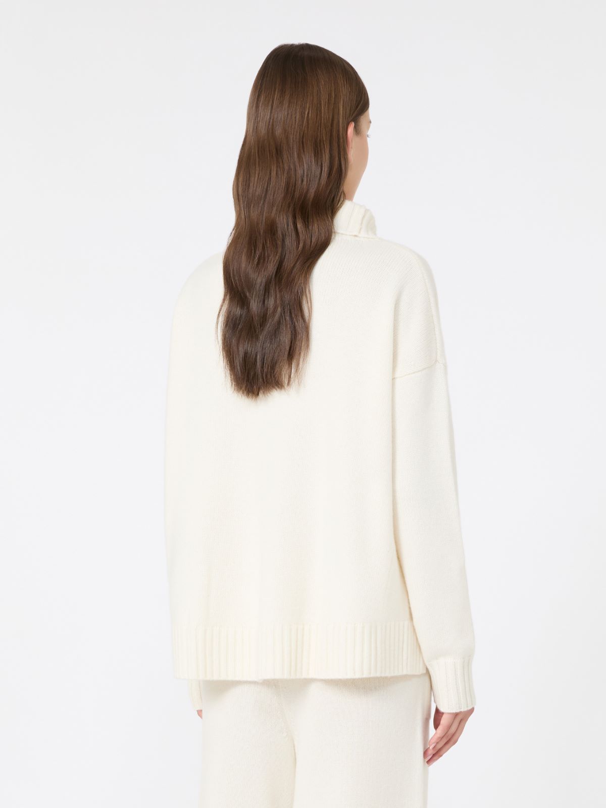 Cashmere yarn high-neck sweater - WHITE - Max Mara - 3
